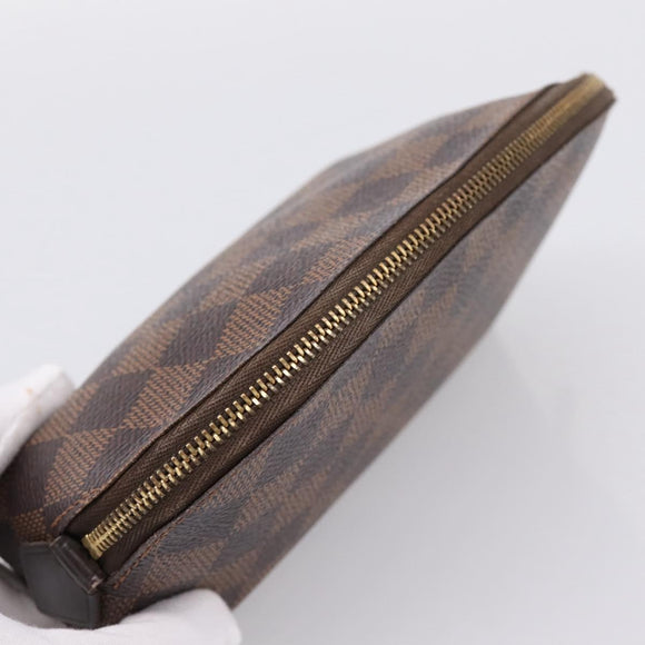 LOUIS VUITTON Damier Ebene Pochette Cosmetic PM Pouch N47516 LV Auth 199227