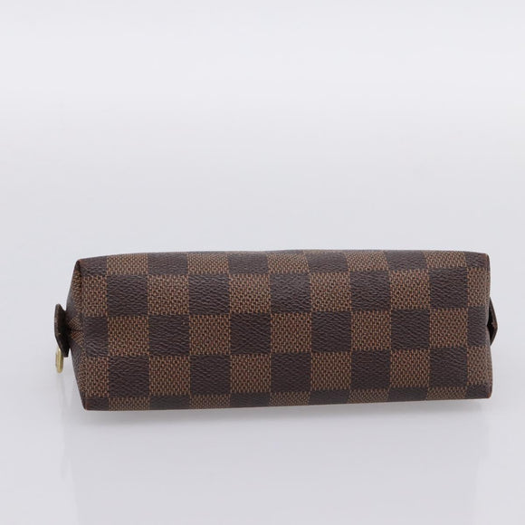 LOUIS VUITTON Damier Ebene Pochette Cosmetic PM Pouch N47516 LV Auth 199227