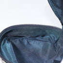 Christian Dior Trotter Canvas Saddle Pouch Navy Gold Auth 199228-19