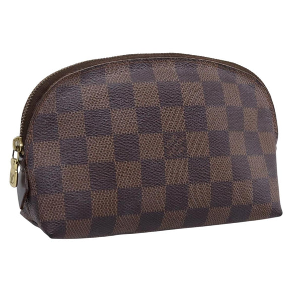 LOUIS VUITTON Damier Ebene Pochette Cosmetic PM Pouch N47516 LV Auth 199229