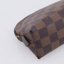 LOUIS VUITTON Damier Ebene Pochette Cosmetic PM Pouch N47516 LV Auth 199229-16