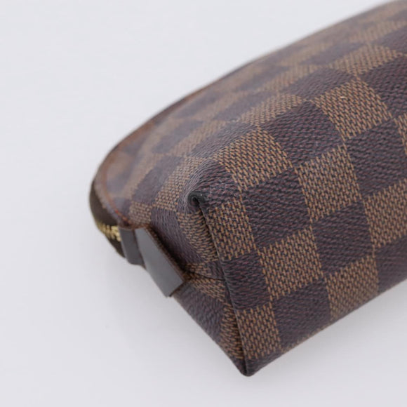 LOUIS VUITTON Damier Ebene Pochette Cosmetic PM Pouch N47516 LV Auth 199229