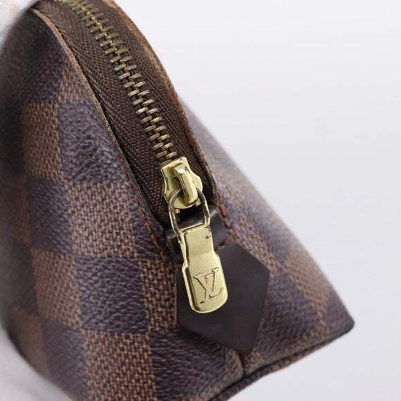 LOUIS VUITTON Damier Ebene Pochette Cosmetic PM Pouch N47516 LV Auth 199229