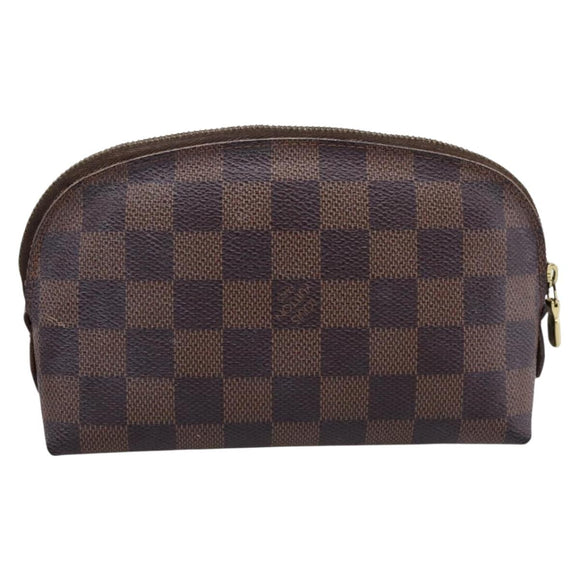 LOUIS VUITTON Damier Ebene Pochette Cosmetic PM Pouch N47516 LV Auth 199229