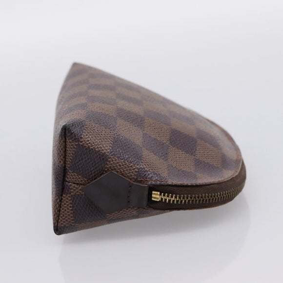 LOUIS VUITTON Damier Ebene Pochette Cosmetic PM Pouch N47516 LV Auth 199229
