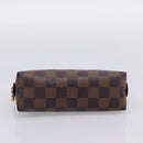 LOUIS VUITTON Damier Ebene Pochette Cosmetic PM Pouch N47516 LV Auth 199229-6