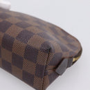 LOUIS VUITTON Damier Ebene Pochette Cosmetic PM Pouch N47516 LV Auth 199229-7