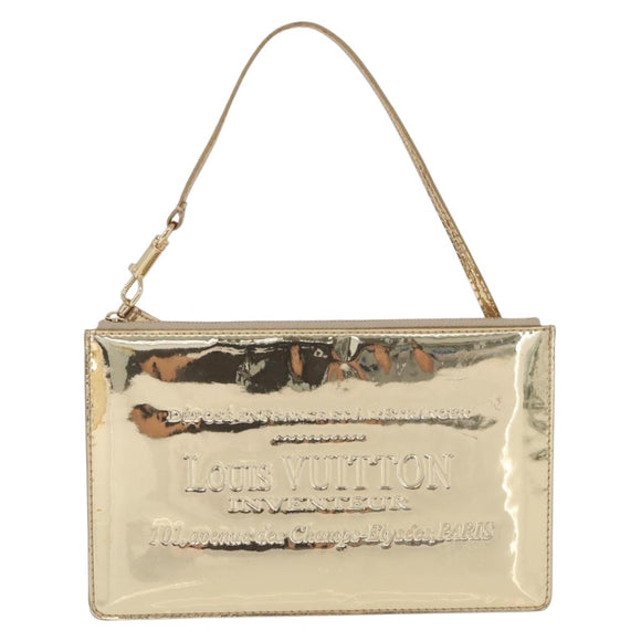 LOUIS VUITTON Monogram Miroir Pochette Plat Pouch Gold LV Auth 199233V