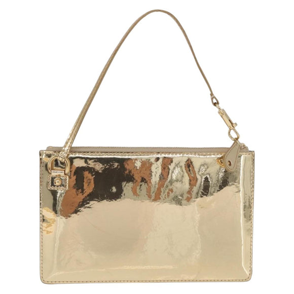 LOUIS VUITTON Monogram Miroir Pochette Plat Pouch Gold LV Auth 199233V