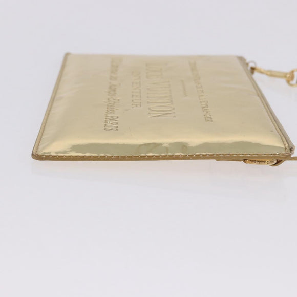 LOUIS VUITTON Monogram Miroir Pochette Plat Pouch Gold LV Auth 199233V