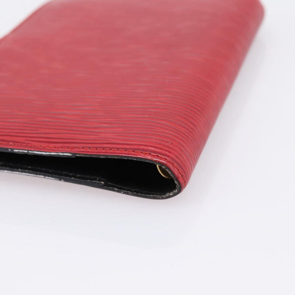 LOUIS VUITTON Epi Agenda PM Day Planner Cover Red R20057 LV Auth 199234