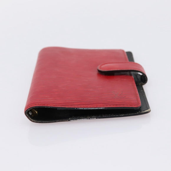 LOUIS VUITTON Epi Agenda PM Day Planner Cover Red R20057 LV Auth 199234