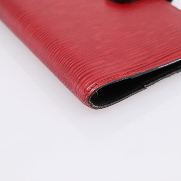 LOUIS VUITTON Epi Agenda PM Day Planner Cover Red R20057 LV Auth 199234
