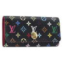 LOUIS VUITTON Monogram Multicolor Multicles 4 Key Case Black M93732 Auth 199235A-1