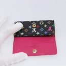 LOUIS VUITTON Monogram Multicolor Multicles 4 Key Case Black M93732 Auth 199235A-18