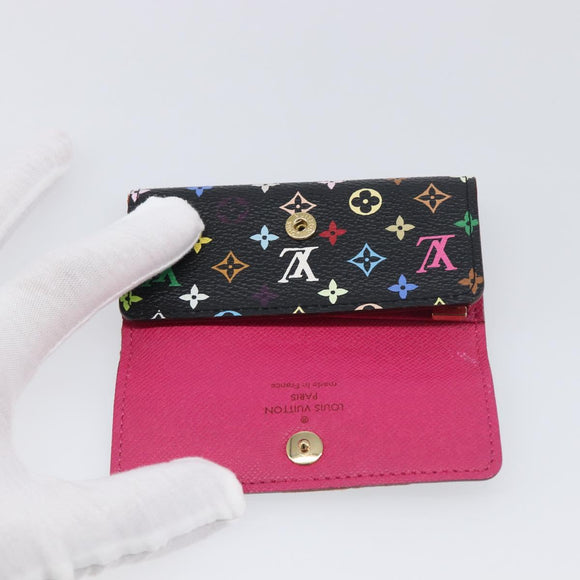 LOUIS VUITTON Monogram Multicolor Multicles 4 Key Case Black M93732 Auth 199235A