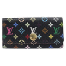LOUIS VUITTON Monogram Multicolor Multicles 4 Key Case Black M93732 Auth 199235A-13