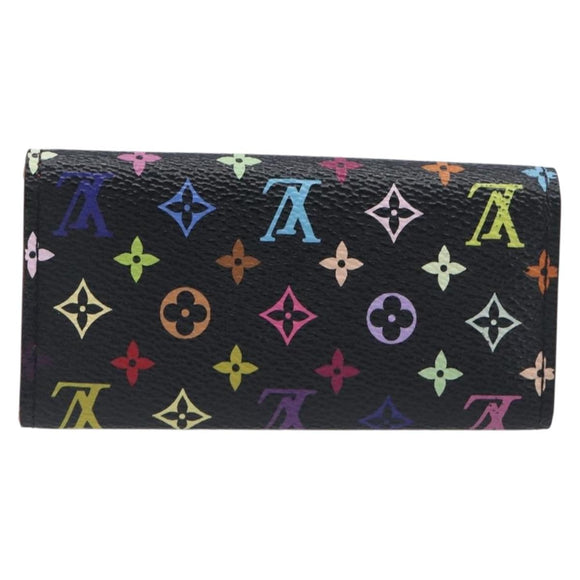 LOUIS VUITTON Monogram Multicolor Multicles 4 Key Case Black M93732 Auth 199235A