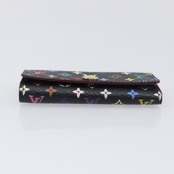 LOUIS VUITTON Monogram Multicolor Multicles 4 Key Case Black M93732 Auth 199235A