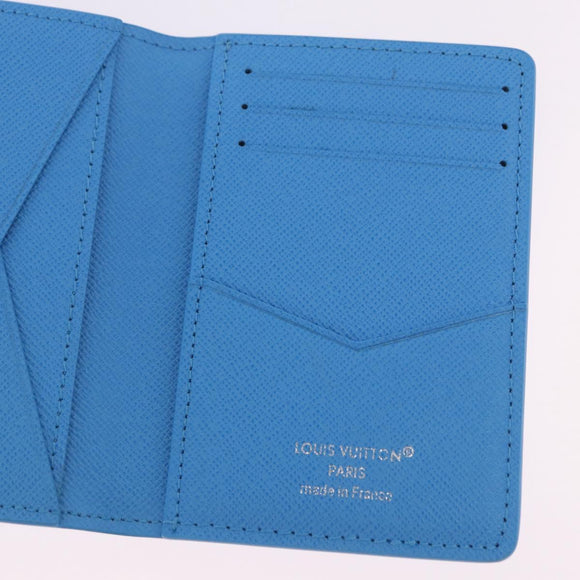 LOUIS VUITTON Monogram Organizer Dupoch Card Case Blue M14881 LV Auth 199237M