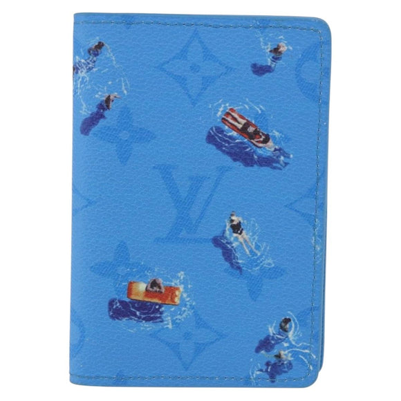 LOUIS VUITTON Monogram Organizer Dupoch Card Case Blue M14881 LV Auth 199237M