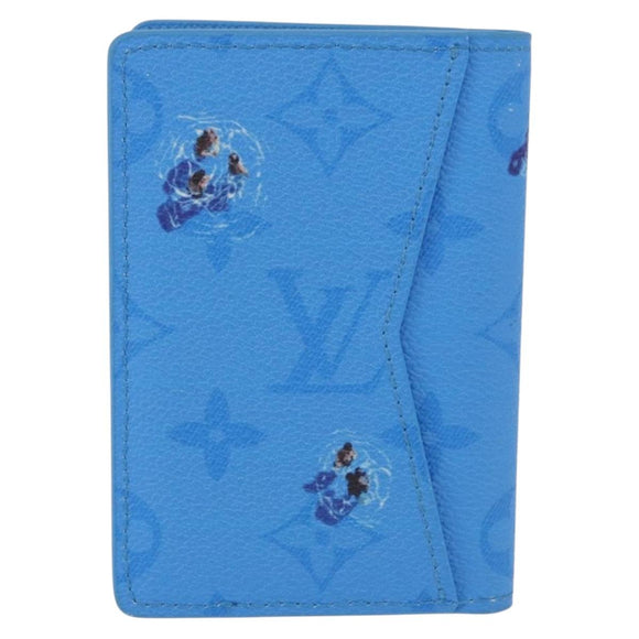 LOUIS VUITTON Monogram Organizer Dupoch Card Case Blue M14881 LV Auth 199237M