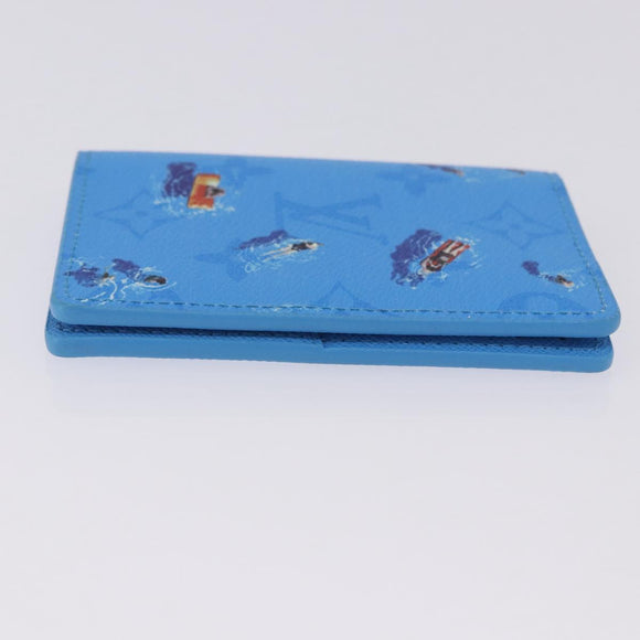 LOUIS VUITTON Monogram Organizer Dupoch Card Case Blue M14881 LV Auth 199237M