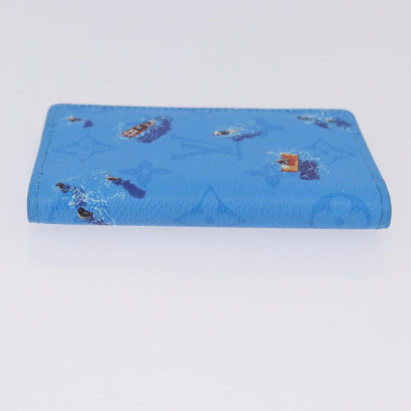 LOUIS VUITTON Monogram Organizer Dupoch Card Case Blue M14881 LV Auth 199237M