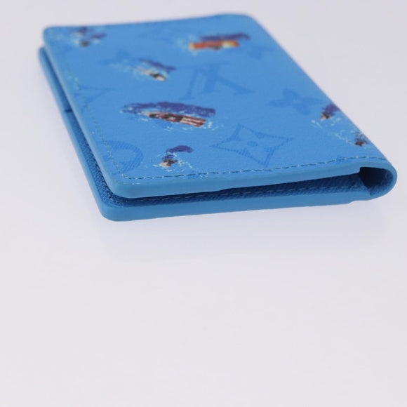LOUIS VUITTON Monogram Organizer Dupoch Card Case Blue M14881 LV Auth 199237M
