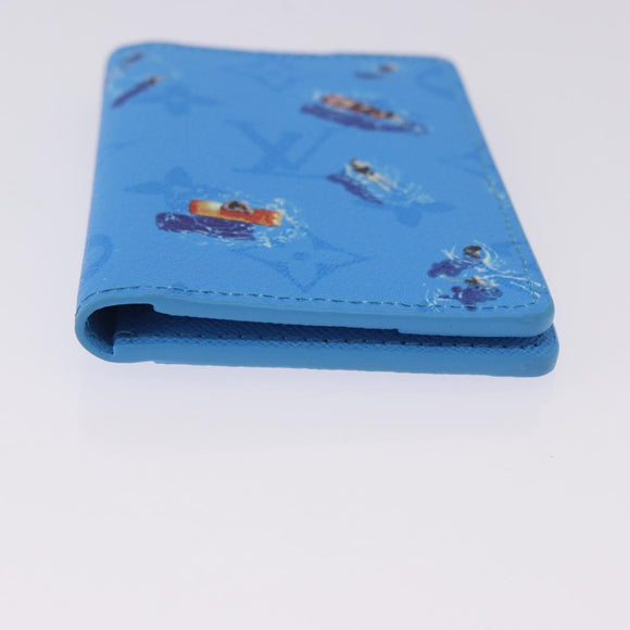 LOUIS VUITTON Monogram Organizer Dupoch Card Case Blue M14881 LV Auth 199237M