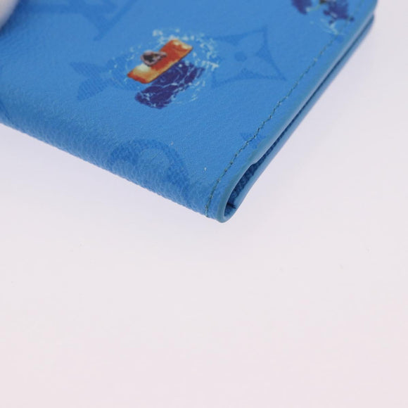 LOUIS VUITTON Monogram Organizer Dupoch Card Case Blue M14881 LV Auth 199237M