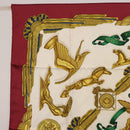 HERMES Carre 90 Scarf Silk Bordeaux Auth 199240-2