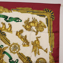 HERMES Carre 90 Scarf Silk Bordeaux Auth 199240-4