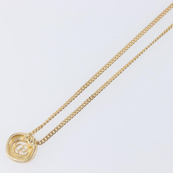 Christian Dior Necklace metal Gold Tone Auth 199276M