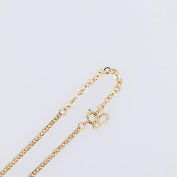 Christian Dior Necklace metal Gold Tone Auth 199276M
