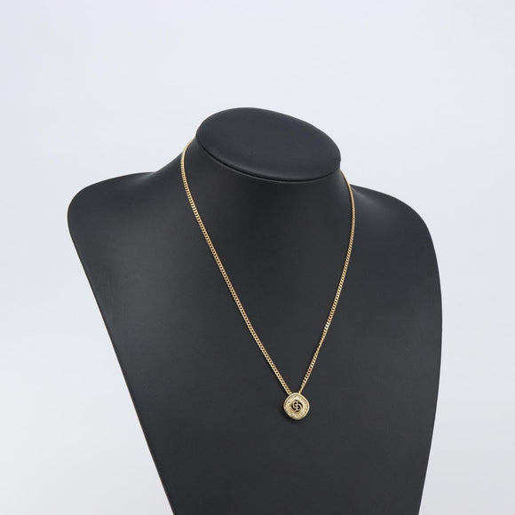 Christian Dior Necklace metal Gold Tone Auth 199276M