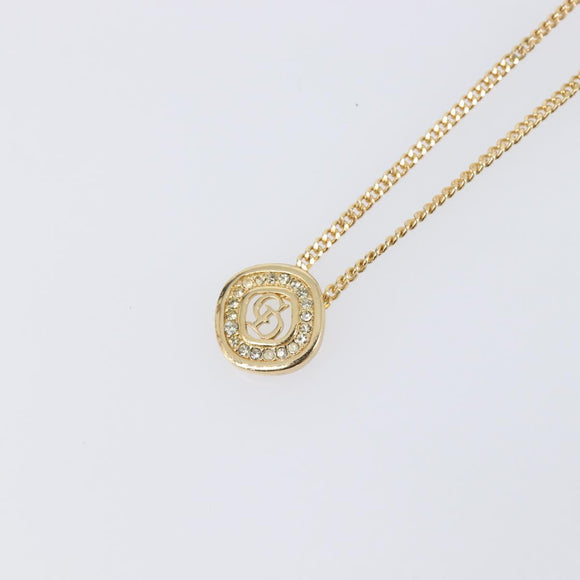 Christian Dior Necklace metal Gold Tone Auth 199276M
