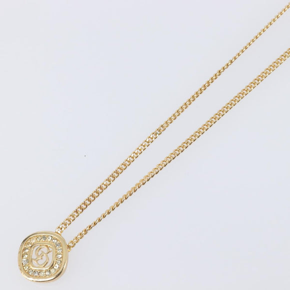 Christian Dior Necklace metal Gold Tone Auth 199276M