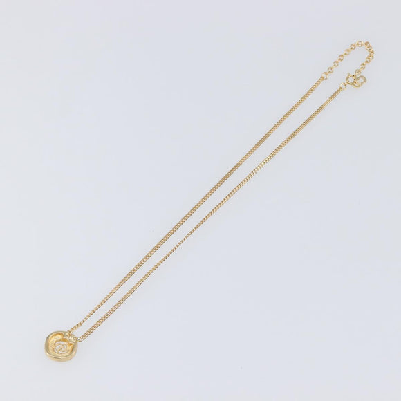Christian Dior Necklace metal Gold Tone Auth 199276M