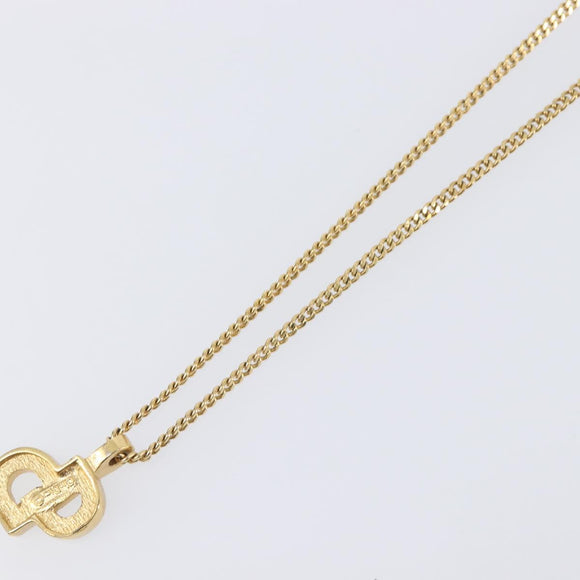 Christian Dior Necklace metal Gold Tone Auth 199288M
