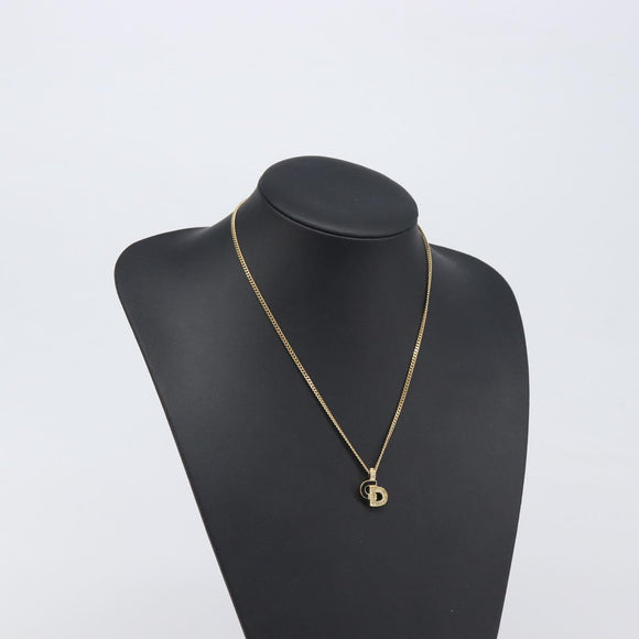 Christian Dior Necklace metal Gold Tone Auth 199288M