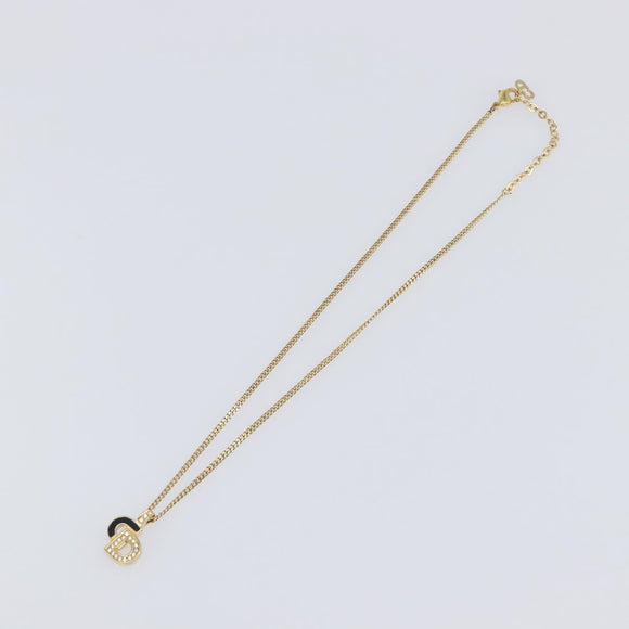 Christian Dior Necklace metal Gold Tone Auth 199288M
