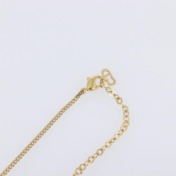 Christian Dior Necklace metal Gold Tone Auth 199288M