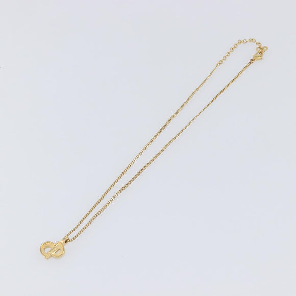Christian Dior Necklace metal Gold Tone Auth 199288M