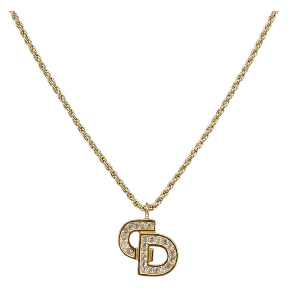Christian Dior Necklace metal Gold Tone Auth 199297M