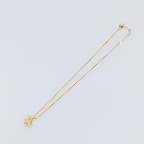 Christian Dior Necklace metal Gold Tone Auth 199297M
