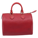 LOUIS VUITTON Epi Speedy 25 Hand Bag Castilian Red M43017 LV Auth 199331V-13