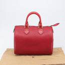 LOUIS VUITTON Epi Speedy 25 Hand Bag Castilian Red M43017 LV Auth 199331V-12