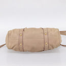 Miu Miu Hand Bag Leather 2way Beige Gold Tone Auth 199333A-5