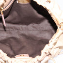 Miu Miu Hand Bag Leather 2way Beige Gold Tone Auth 199333A-11